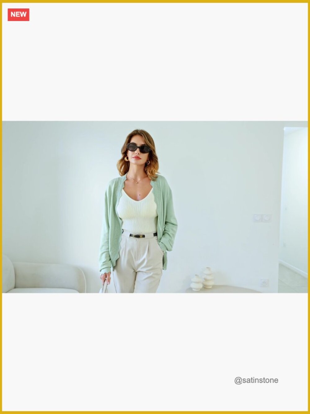 Lightweight Open Front Cardigan - Long Sleeve Knitted Shrug Sweater - Picture 5 of 7